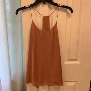 Naked Zebra Orange Brown Sleeveless Camisole Backless